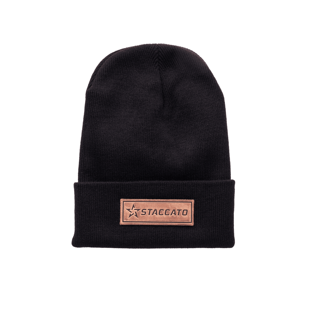 Staccato Leather Patch Beanie